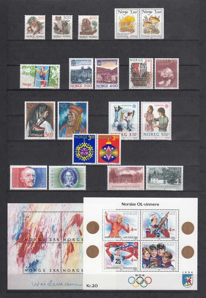 Norway 1989 Full year VF MNH stamps