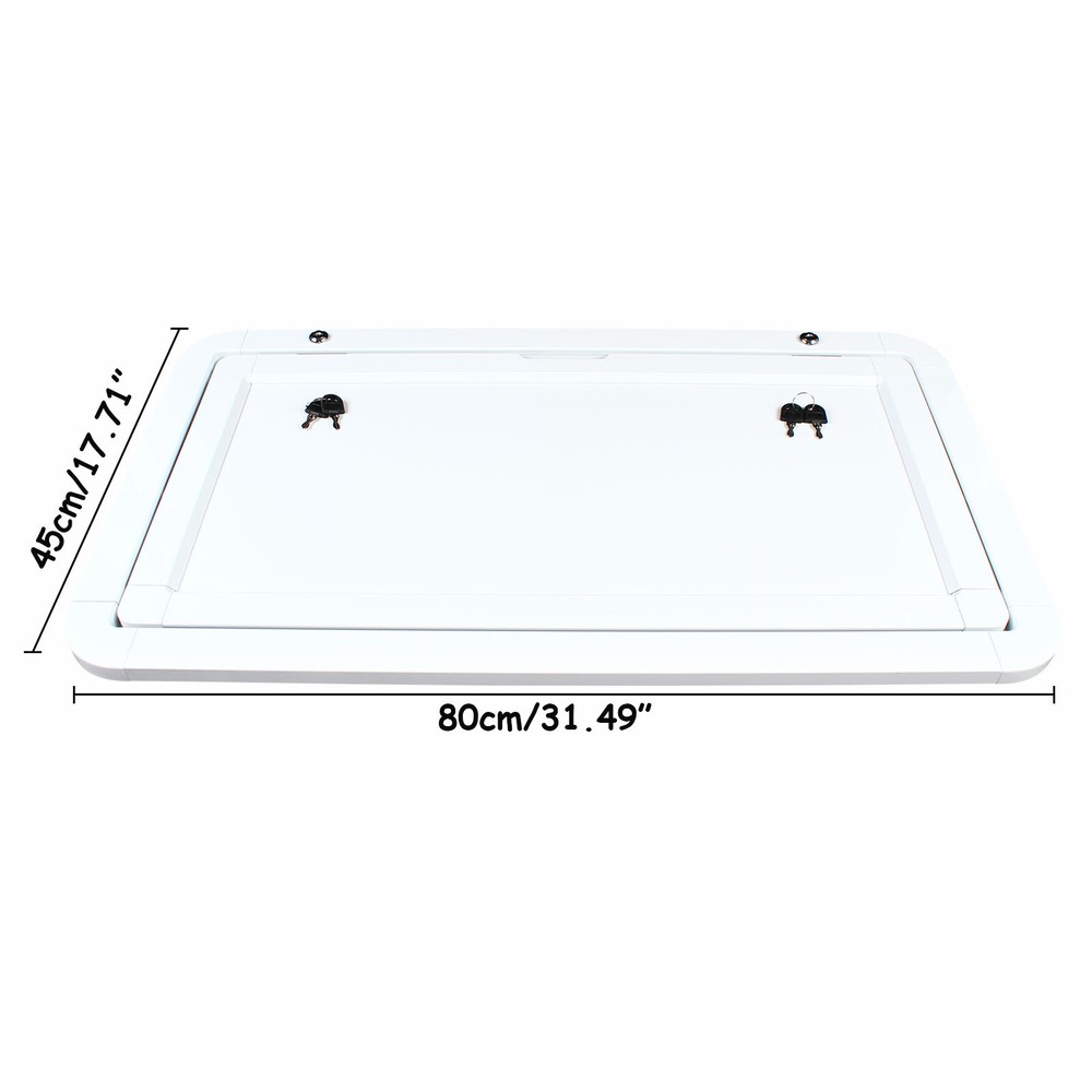 Wall Mount RV Caravan Picnic Folding External Table Aluminum White 800 x 450mm