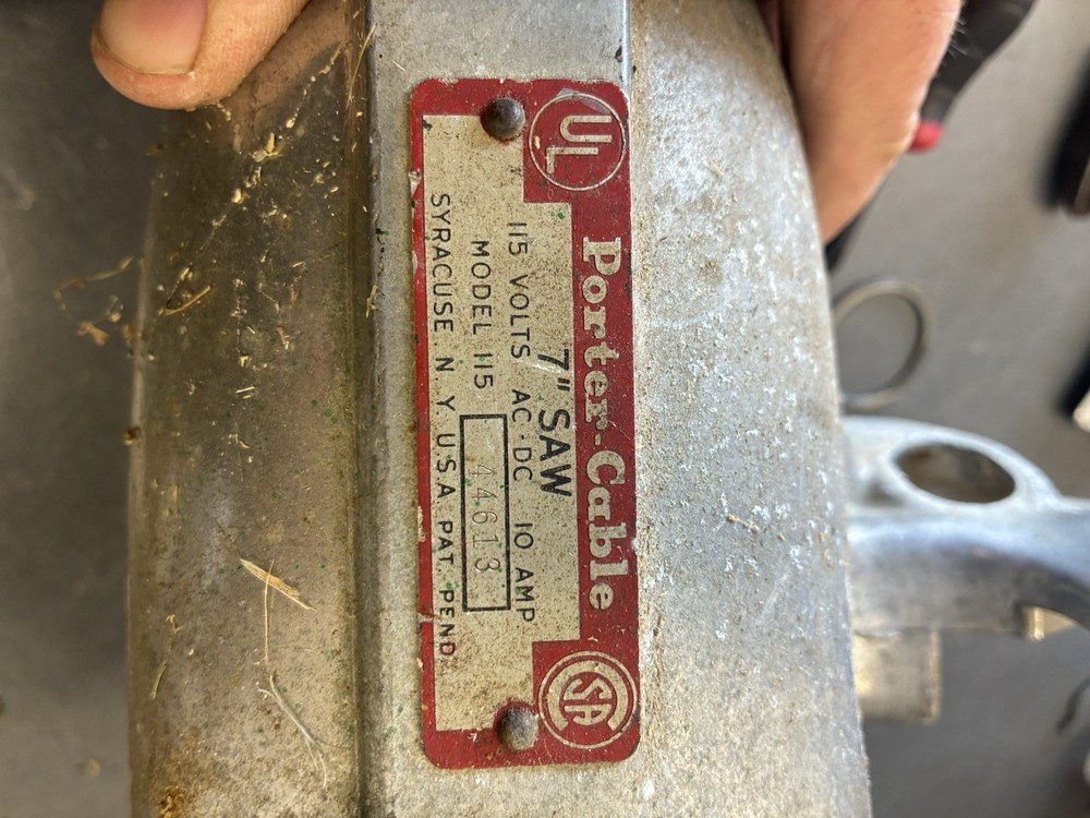 Switch From Porter Cable Model 115 Circular Saw 7”
