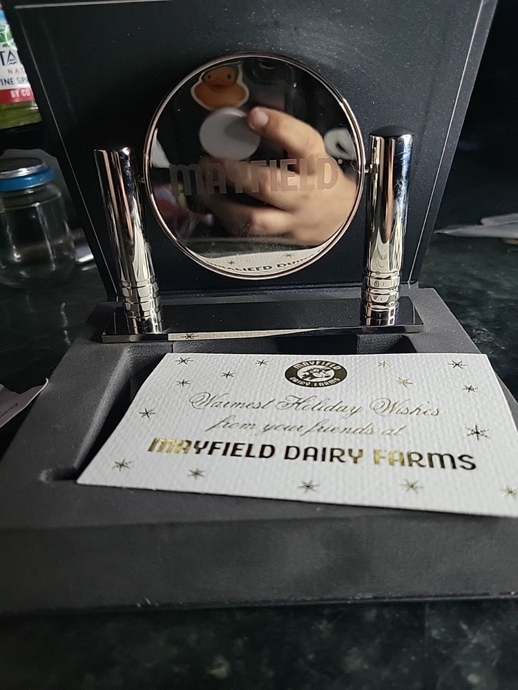 Mayfeild Dairy Advertising Desk Clock