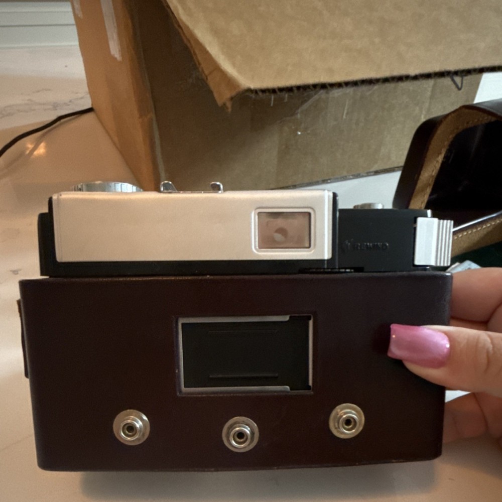 Kodak Signet 80 Rangefinder Camera Black Silver with Leather Case