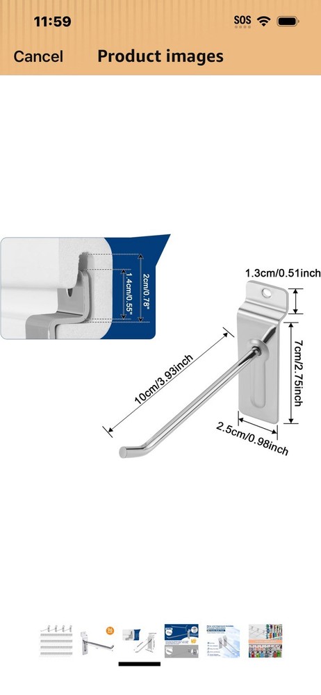 4 Inch Heavy Duty Slate Wall Panel Hooks Silver 96 Pack 4 Inch