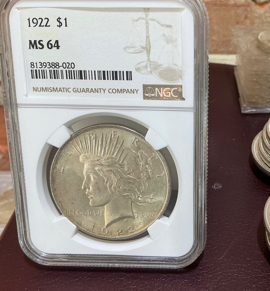 1922 Peace Silver Dollar MS64 NGC