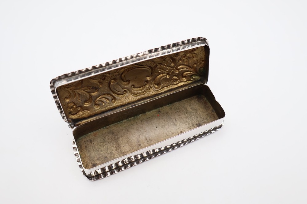 Antique Solid Silver Repousse Trinket Box Hallmarked Birmingham 1903