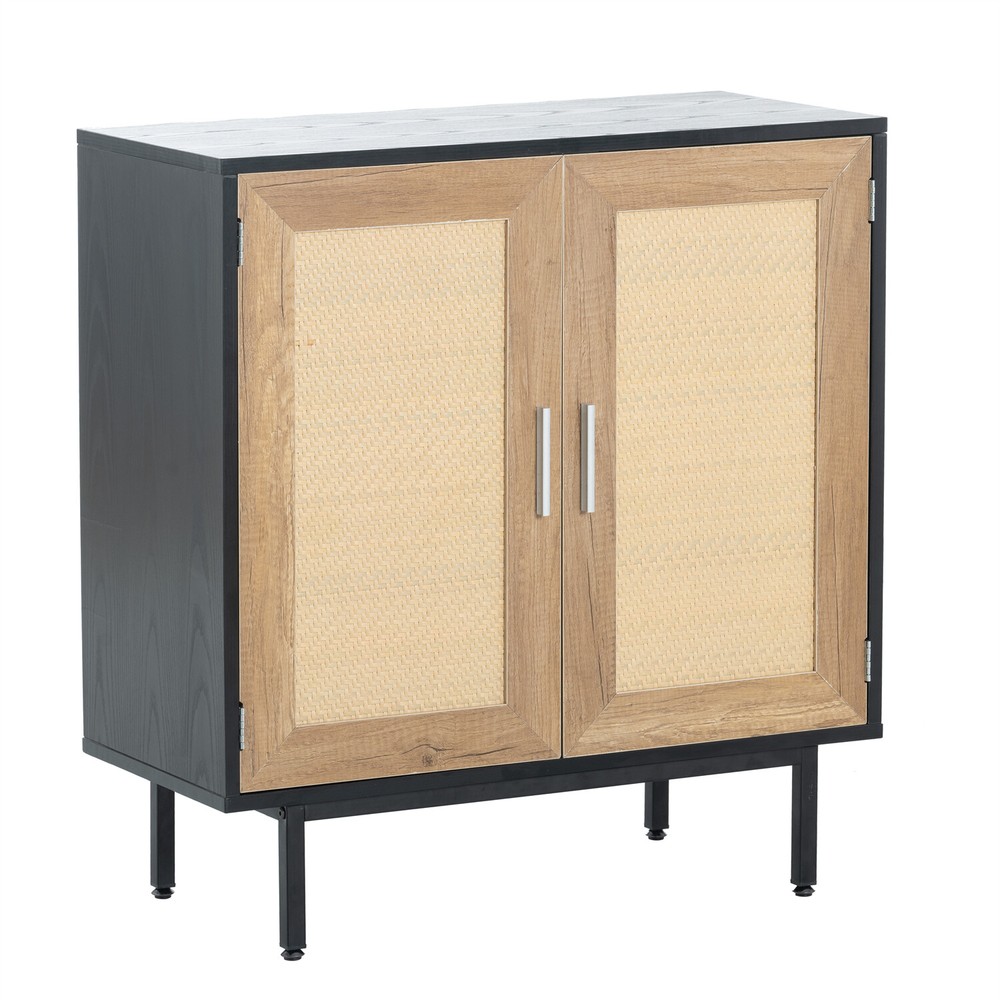 Rattan Cabinets Sideboard Buffet Storage Cabinet Accent Cupboard for Kitchen