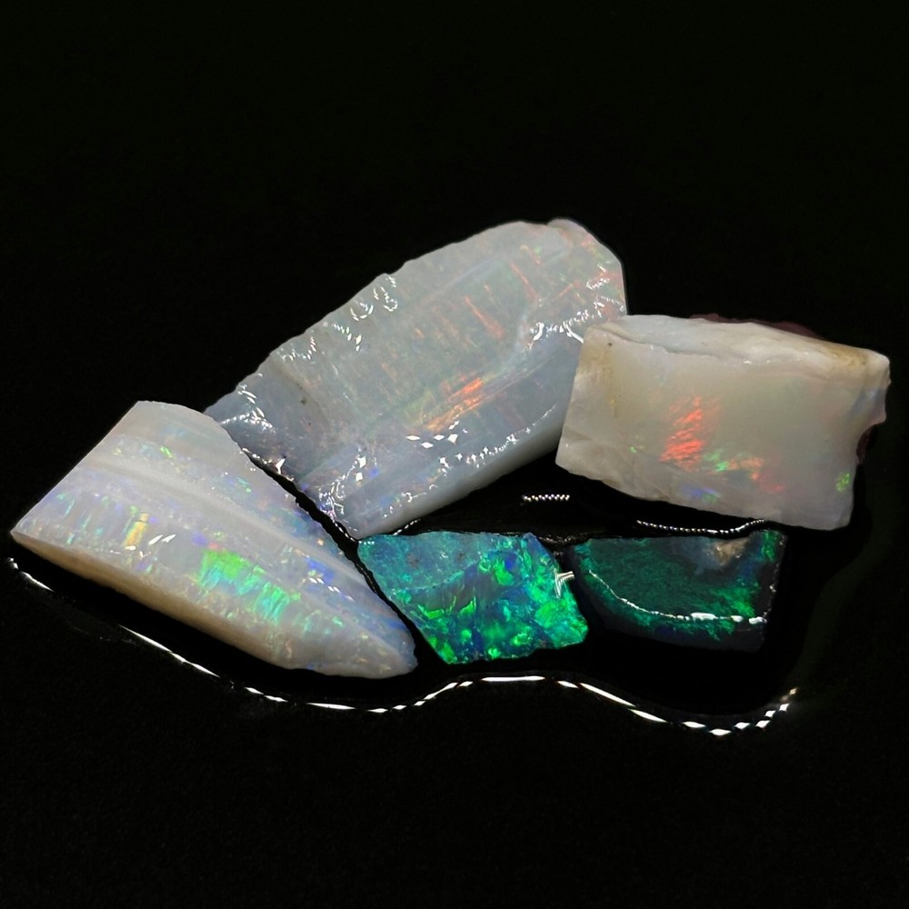Wonderstruck Australian Lightning Ridge Rough Opal Rub Parcel