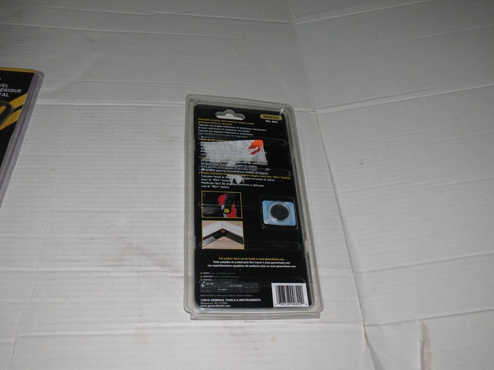sh2 GENERAL TOOLS 822 Digital Angle Finder 5" Size LCD Open Packs Dead Battery