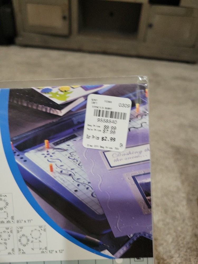 Fiskars ShapeBoss Embossing Stencil Set Square Burst #5616 NEW