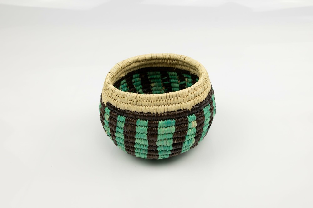 Vintage Woven Panama Basket