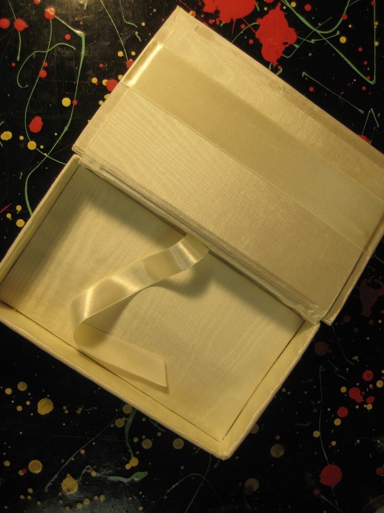 Fancy Cloth Covered Wedding VHS Tape Gift & Storage Box
