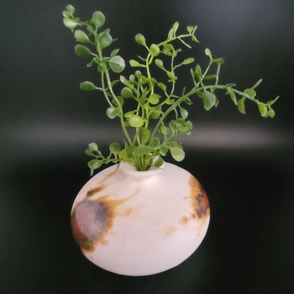 Vintage Flat Bud Vase Signed