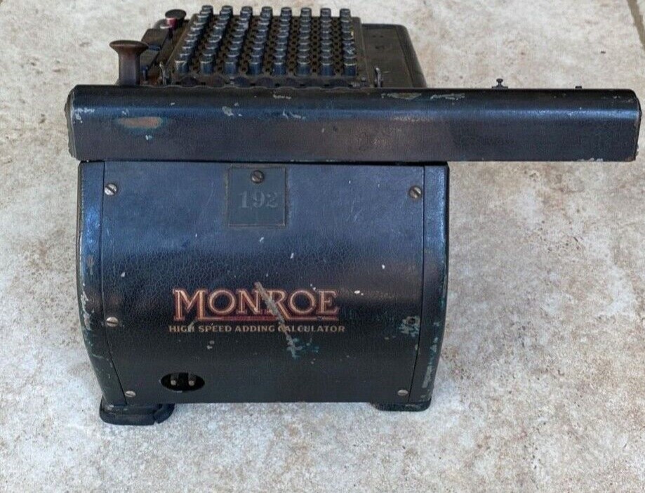 Vintage Monroe Calculator Adding Machine No. 1 Untested