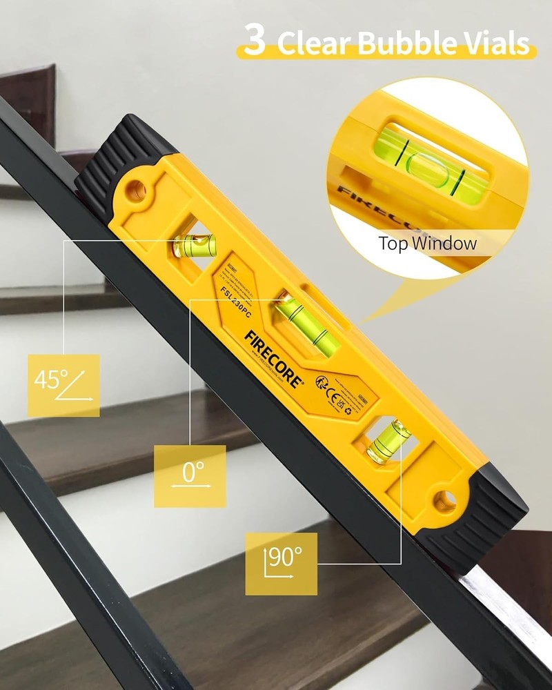 9-Inch Magnetic Torpedo Level: Precision Tool for DIY and Construction Projects