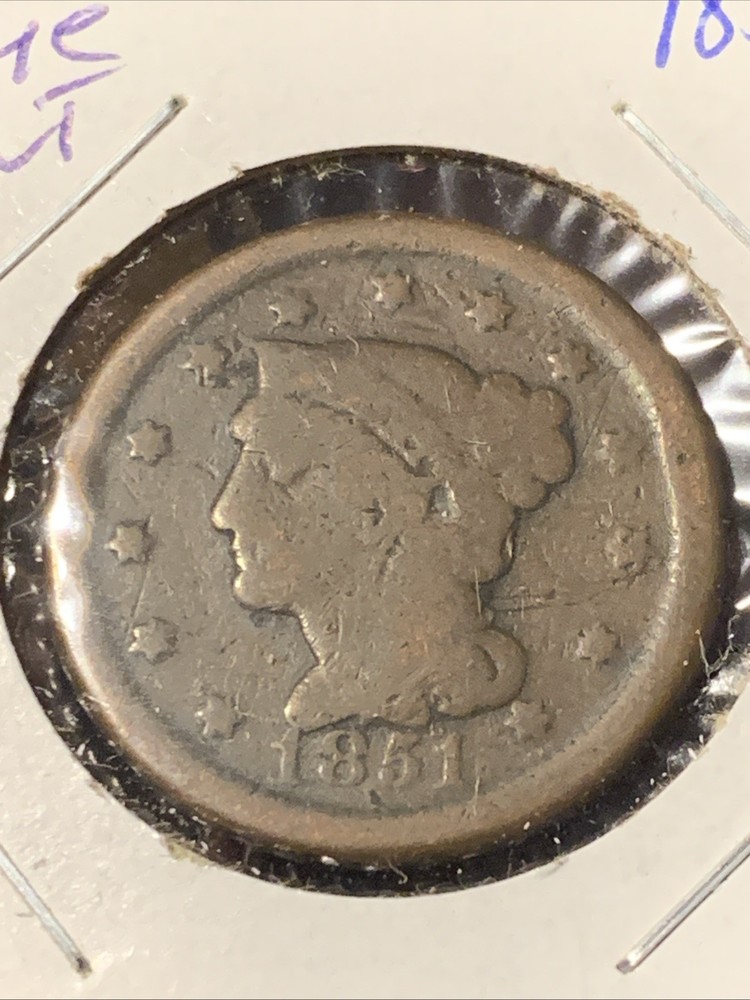 LARGE CENT - 1851 - NICE GRADE - #2