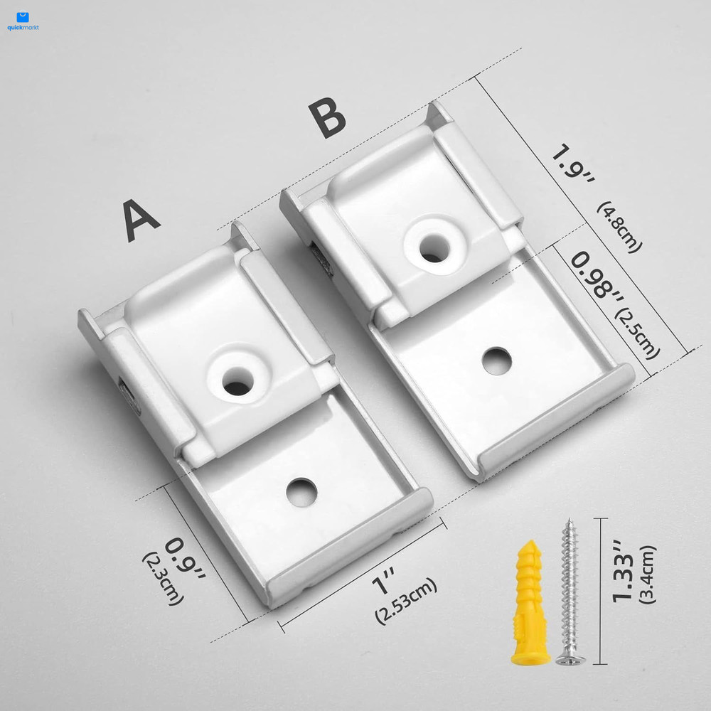 Ceiling Curtain Track Accessories (Ceiling Brackets White