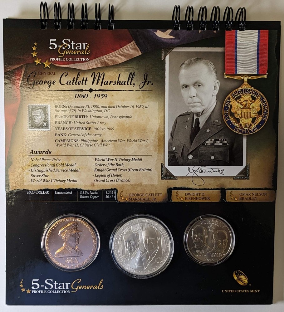 2013 $1, 50c 5 Star Generals Profile Set Mint