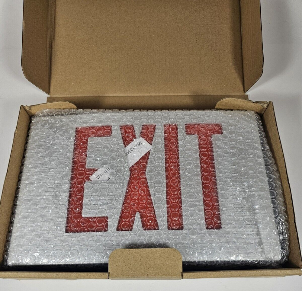 Modern LED Solid Die Cast Aluminum Red Exit Sign KXTEU1RAA