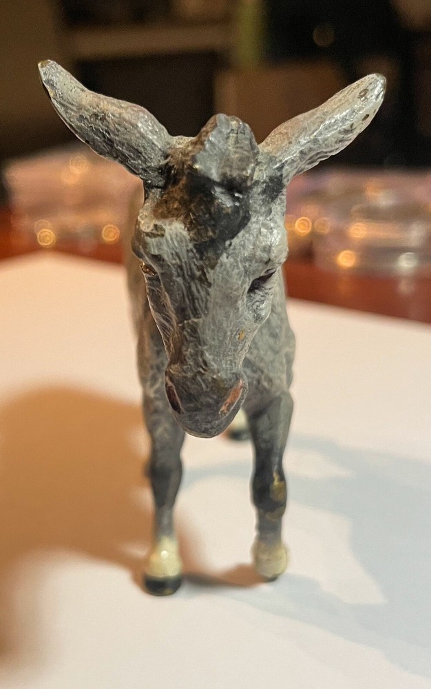 Rare Cold Painted Austrian Vienna Bronze Donkey