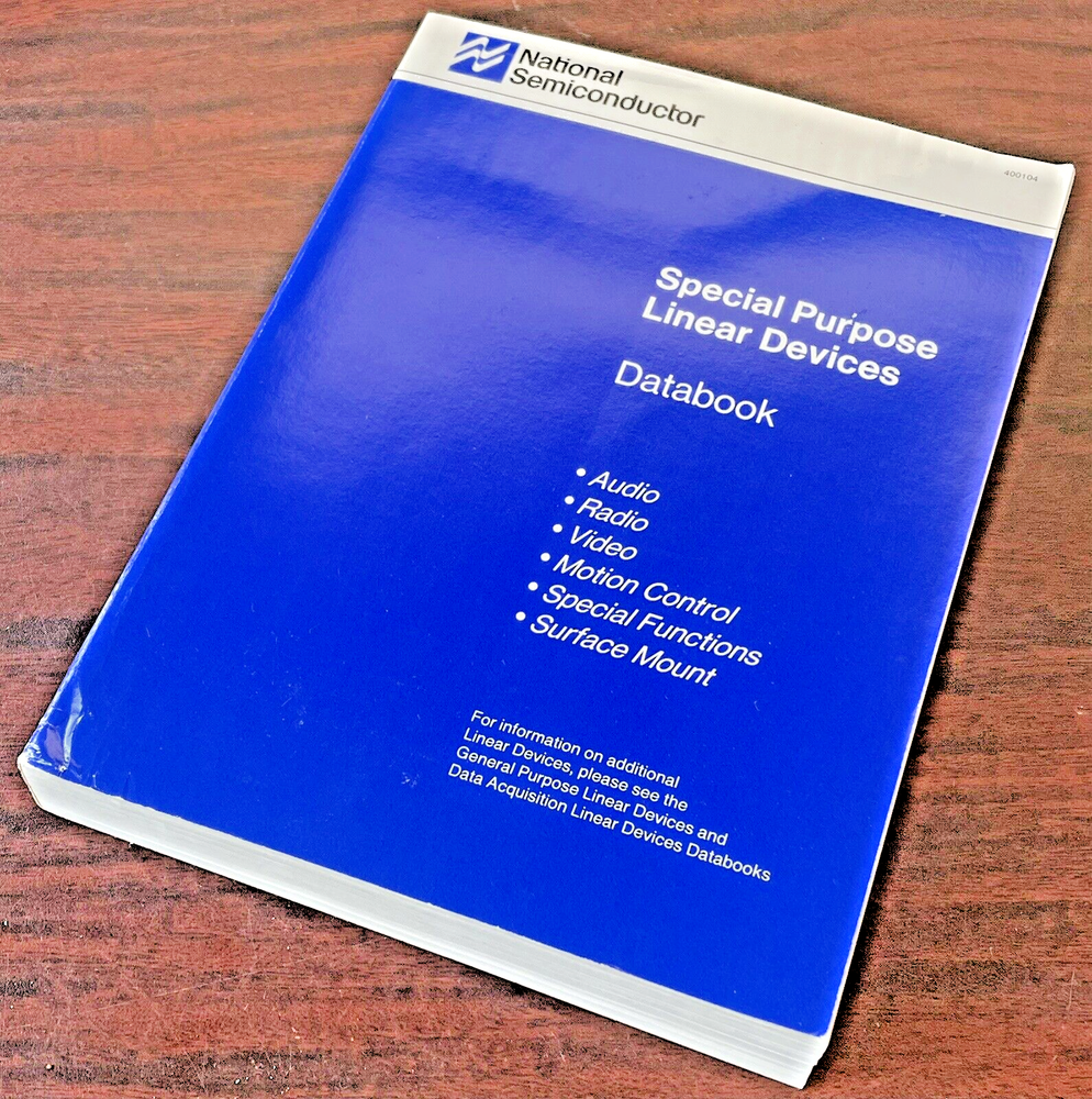 NATIONAL SEMICONDUCTOR 1989 Special Purpose Linear Devices Databook, NICE