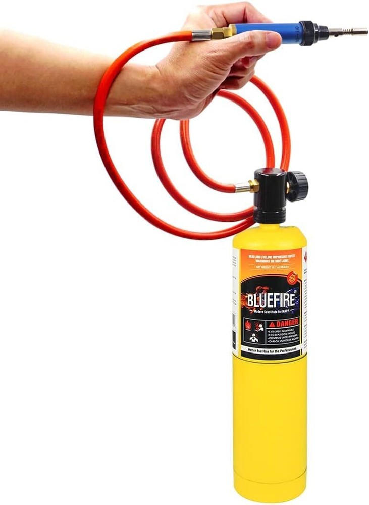 BLUEFIRE Propane/Map Gas Soldering Torch Head Multi-Function Kit with 3' Hose |