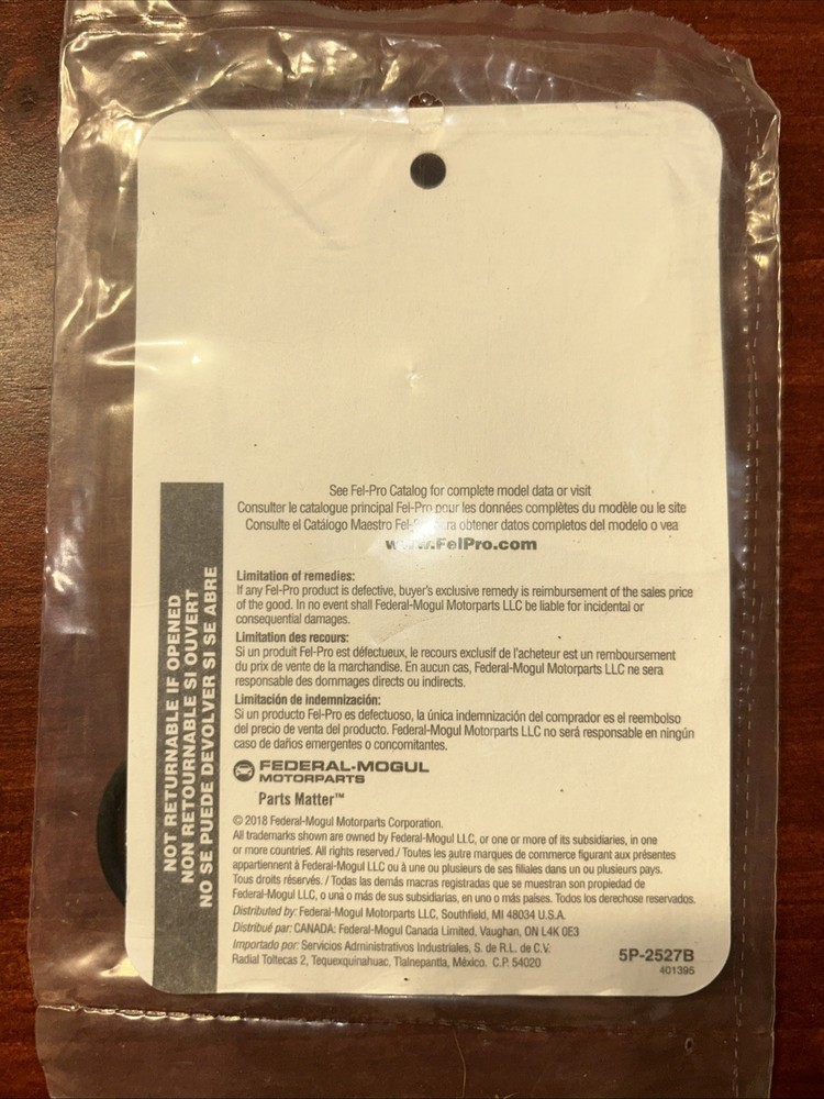 2x FEL-PRO 35654 O-Ring