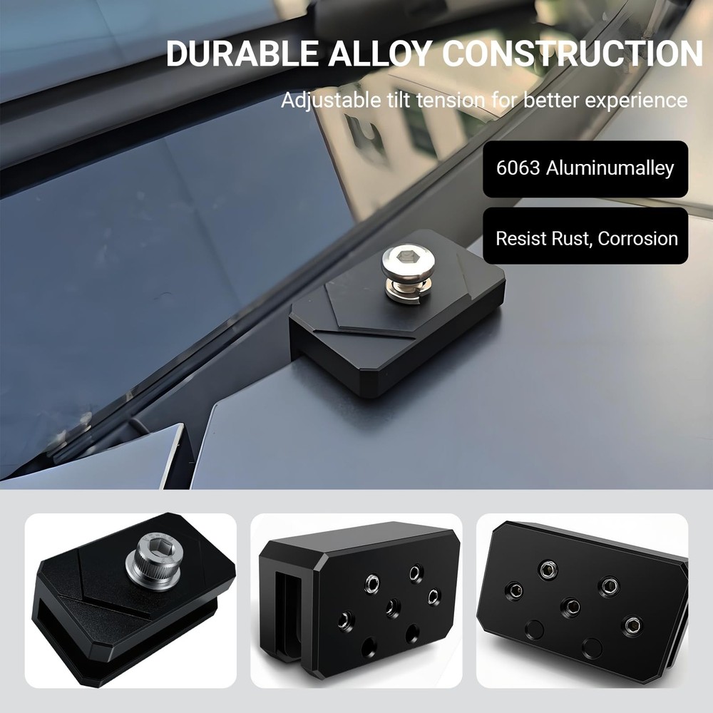 2Pcs Universal Aluminum Alloy Adjustable Hood Mount Light Brackets Compatible...