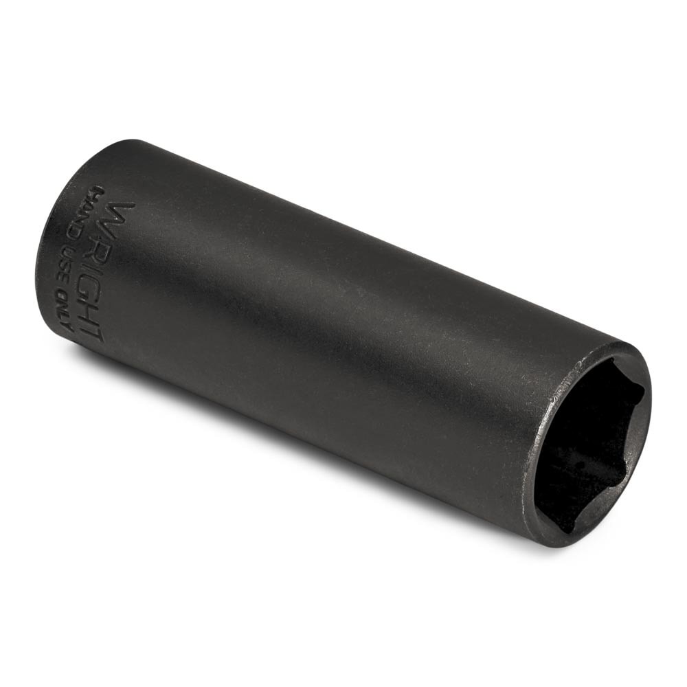 Wright Tool 34524 1/2" Drive Black Finish Deep Socket 6 Point SAE 3/4"