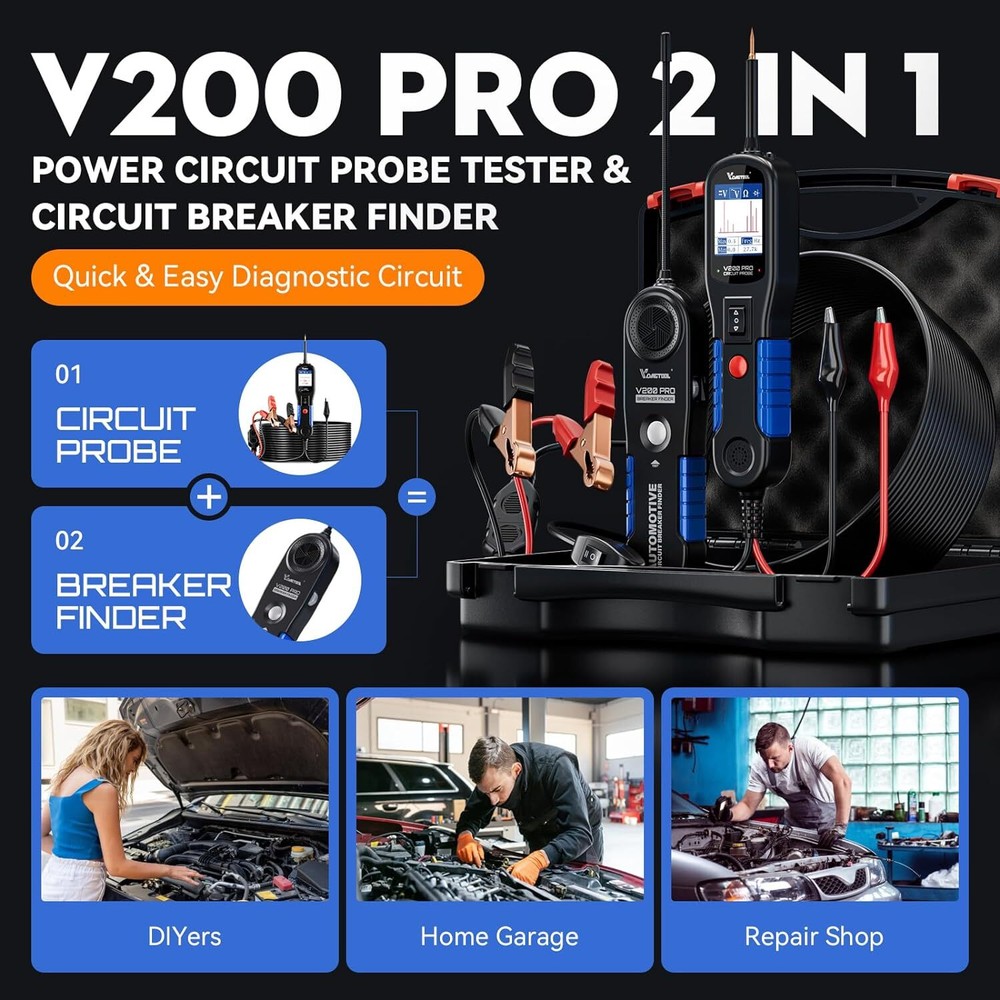 12V 24V Car Electrical Circuit Tester Powerscan Probe AVOMeter Diagnostic Tools
