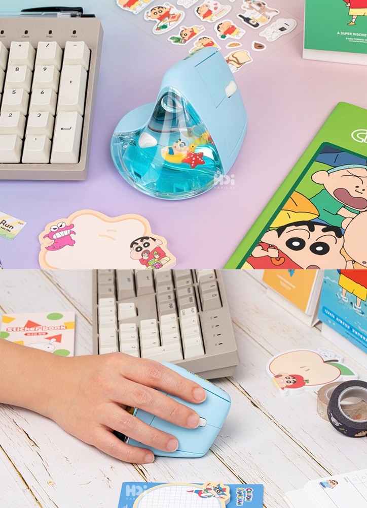 Crayon Shinchan Cute Bluetooth Vertical Mouse 3 Multi-Device