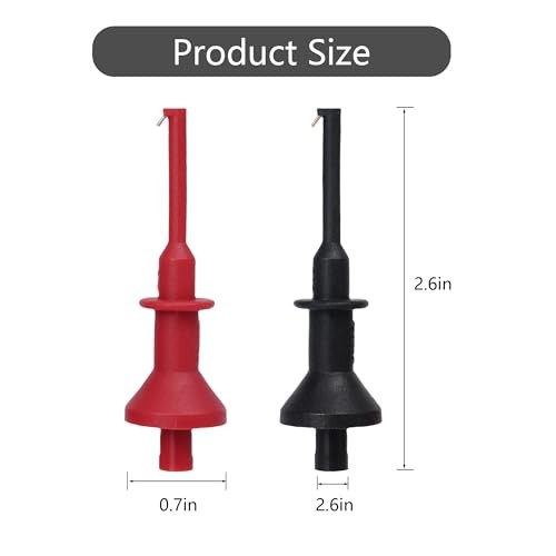 XLLForce 2Pcs Test Hooks Clips, Multimeter Leads Hooks,Multimeter Gray