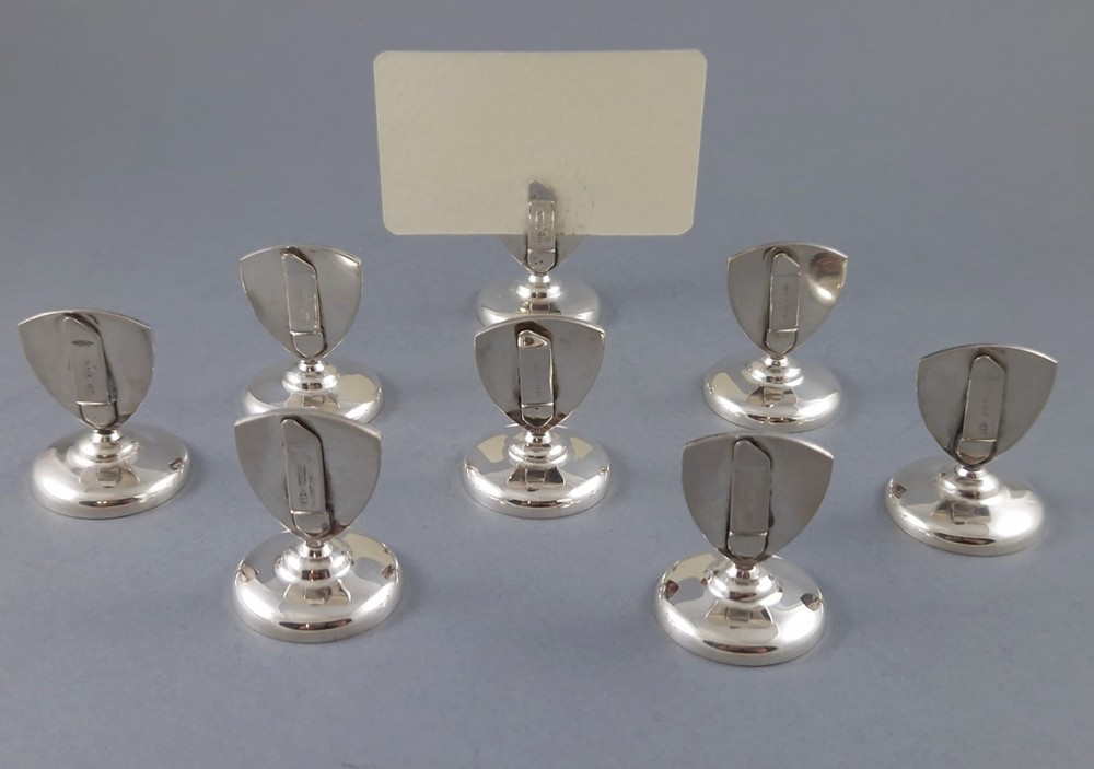 8 Sterling Silver Place Card Holders