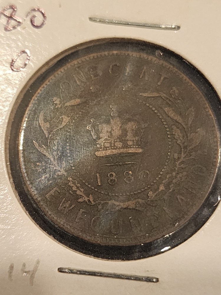 1880 Newfoundland 1 Cent Coin