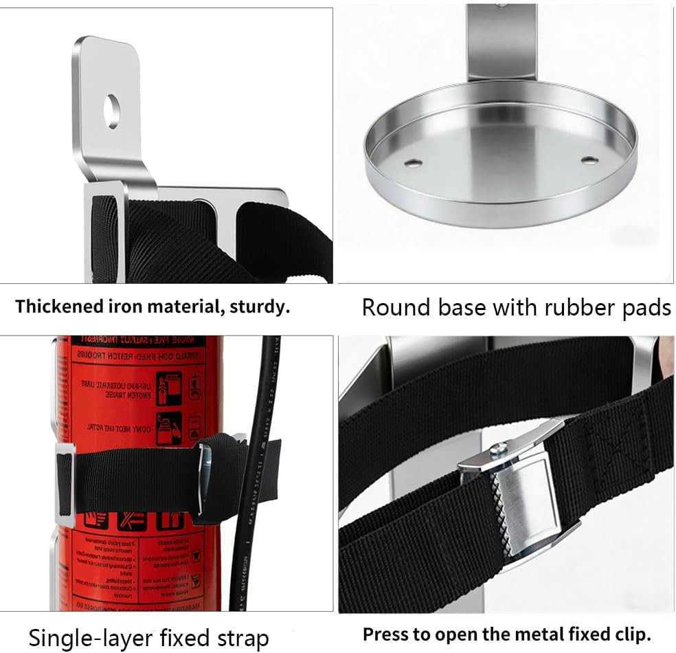 Fire Extinguisher Mount,Wall Mounted Bracket,Compatible with 2.5 Lb Fire Extingu