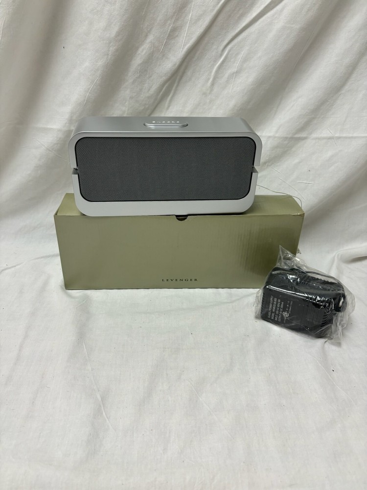 New Levenger Mesh Clock Radio Gray