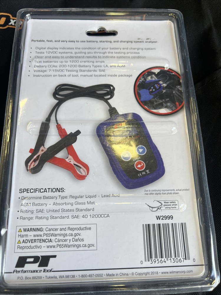 Digital Battery Analyzer, 'Performance Tools' 12 volt W2999 #0670 Free Shipping!