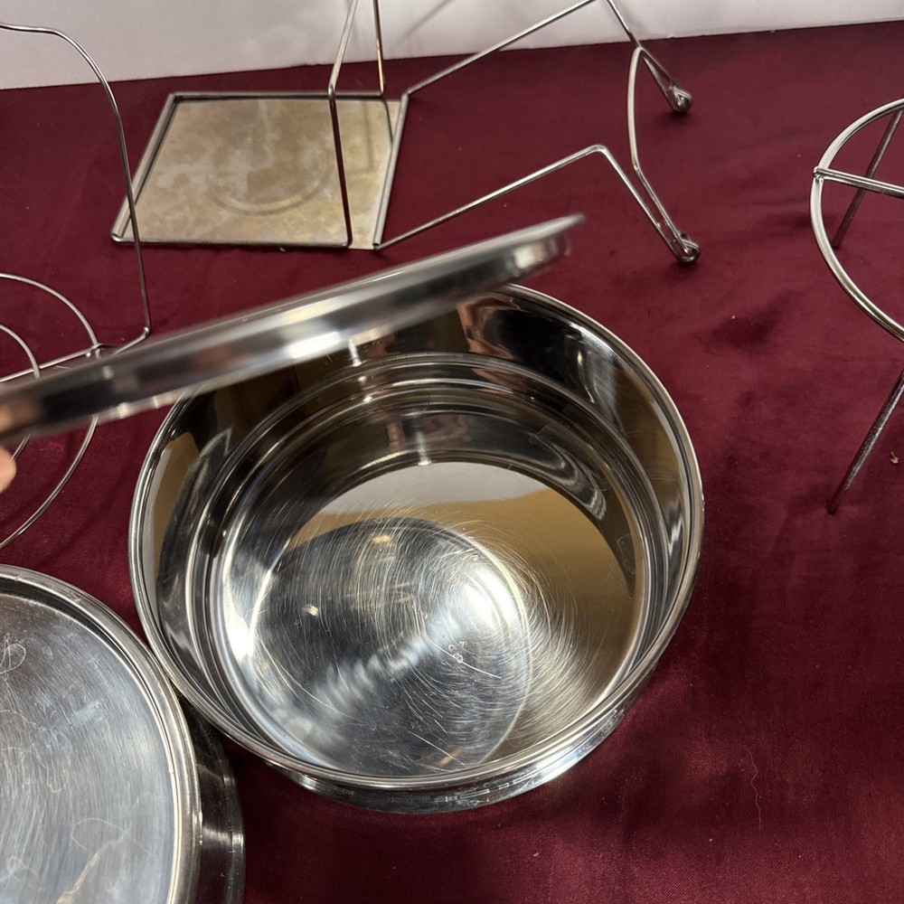 Stackable Steamer Insert Pans with Sling AS IS - Get What You See