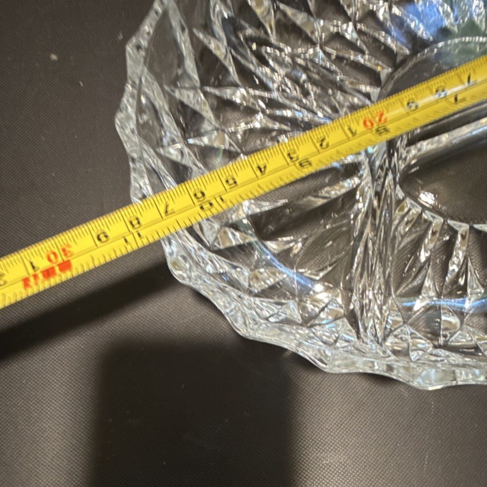 Clear Glass Oval Divided Dish Diamond Pattern ~29 cm Serveware