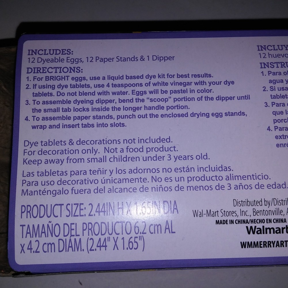 Set of 36 Easter Eggs Solid White for Decorating Includes Paper Stands & Dipper