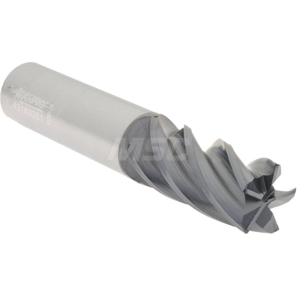 Accupro 3/4" Diam 5 Flute Single End Solid Carbide 0.02" Corner Radius End Mi...