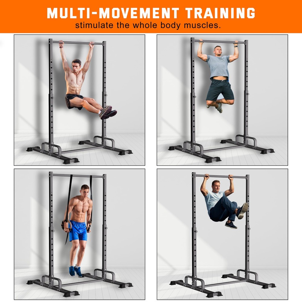 Pull Up Station, Adjustable Pull Up Bar Free Standing Power Racks, Multifunct...