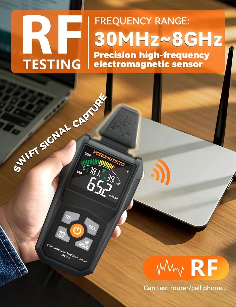 Electromagnetic Field Radiation Detector, ET01Pro Electromagnetic Detector