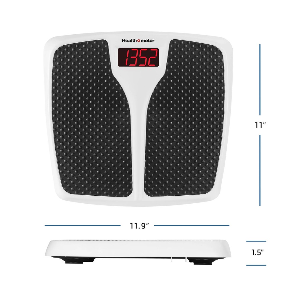 Health o meter Split Mat Digital Scale, 400 lbs Capacity, LED Display