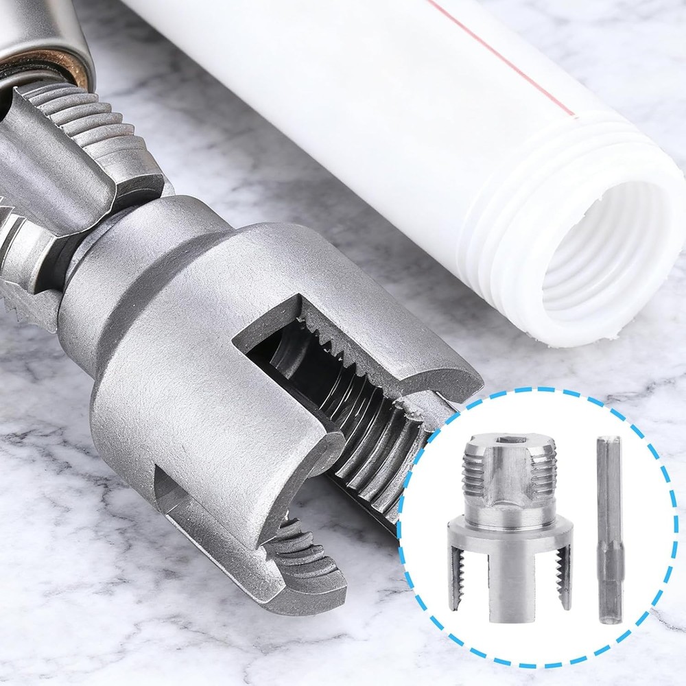 2pcs Pipe Thread Cutting Tool, Dual-Function Integrated Internal & External Pipe