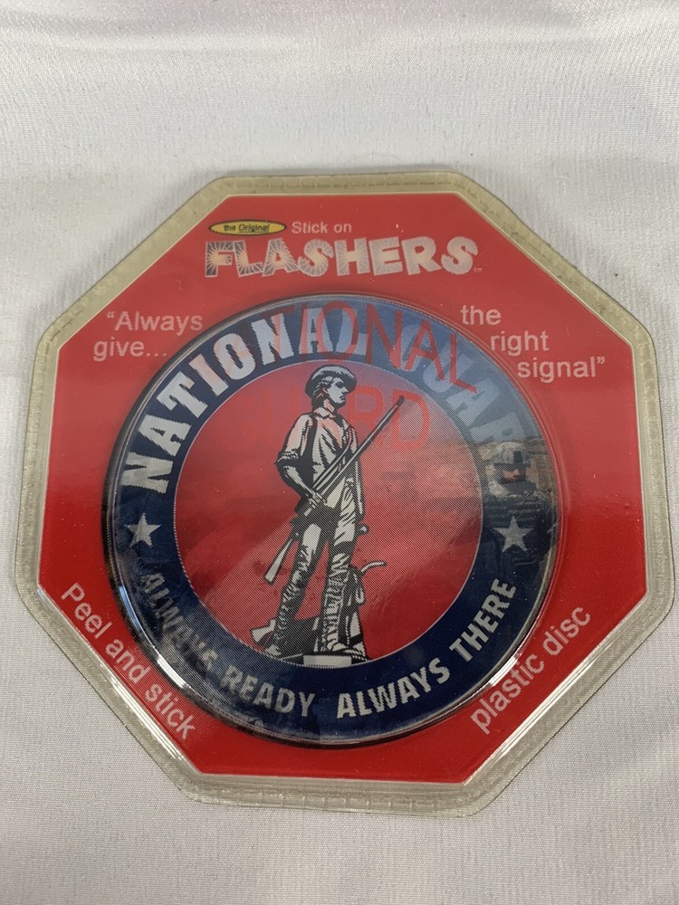 New Flasher Plastic Disc Image Changing Sticker US National Guard.