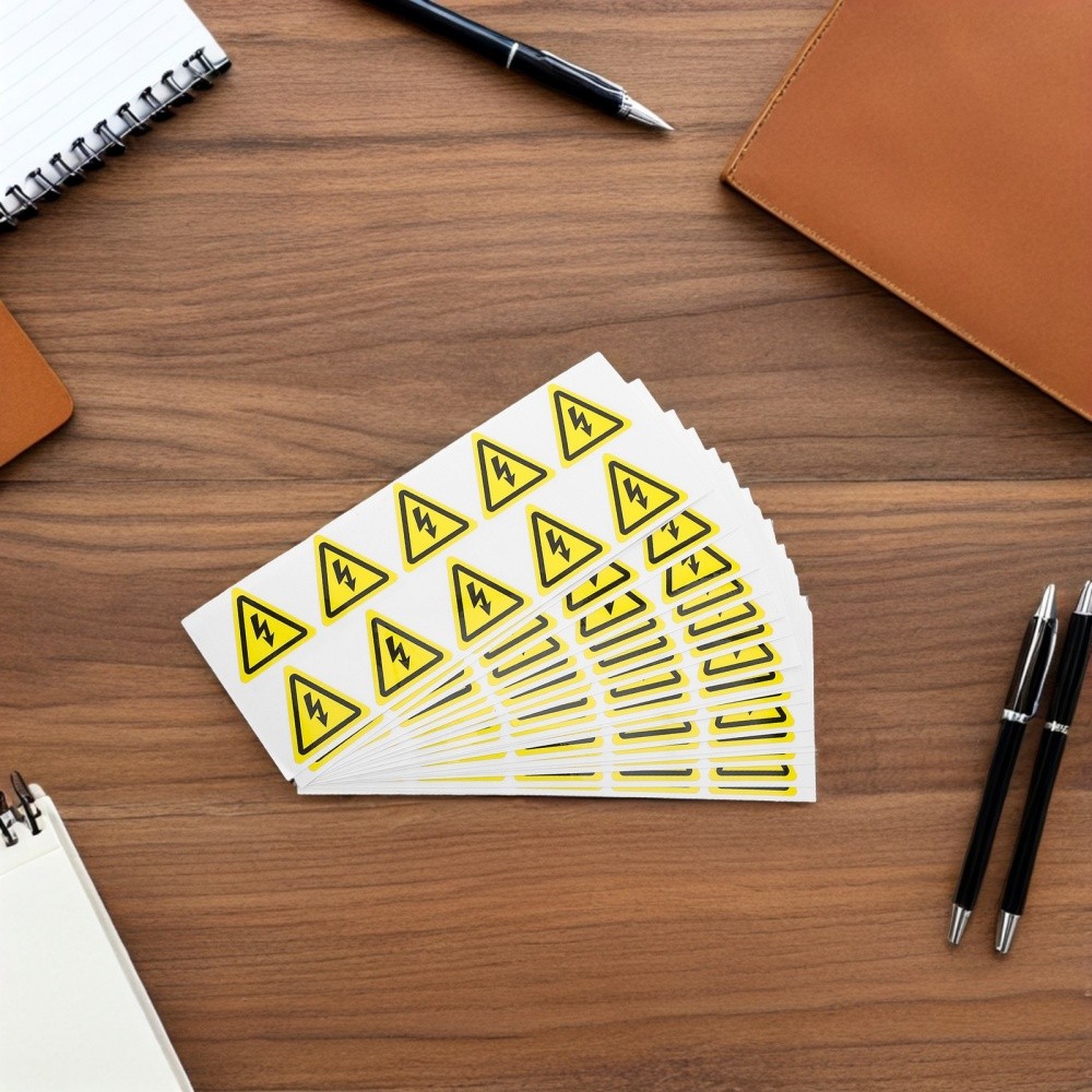 200pcs High Voltage Electrical Warning Sticker - Electric Risk Sign Stickers