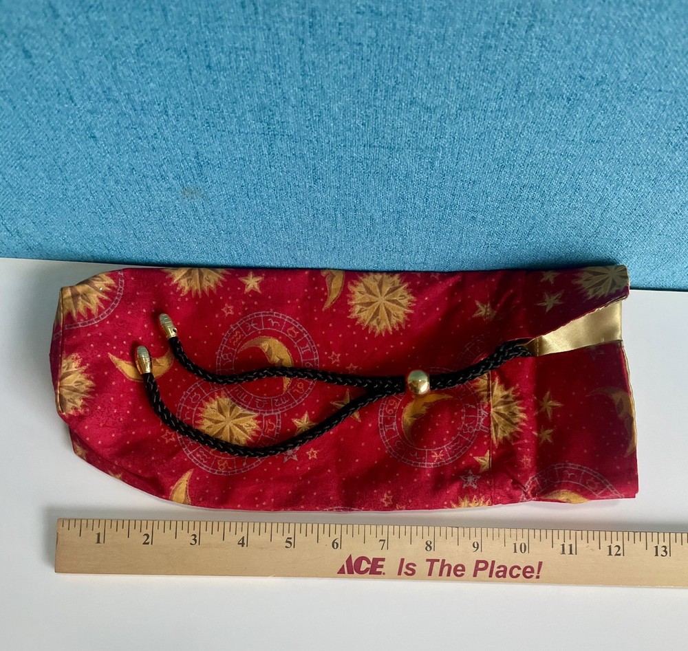 Tarot Deck Bag Celestial Sun Moon Stars Drawstring Pouch Witchcraft Divination