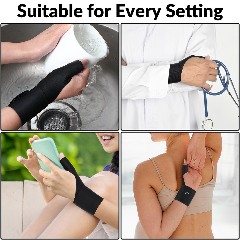 Wanmu 2 Pcs Thumb Wrist Brace Compression Sleeve, Elastic Protector Support...