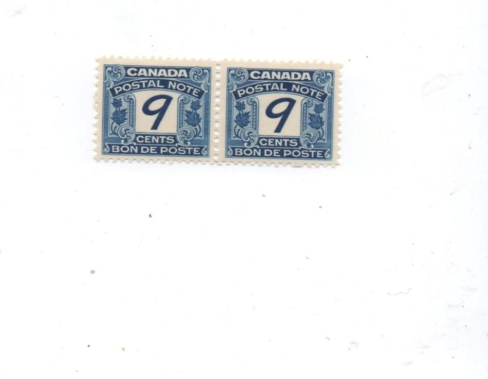 Canada Postal Note FPS11 pair MNH mint never hinged