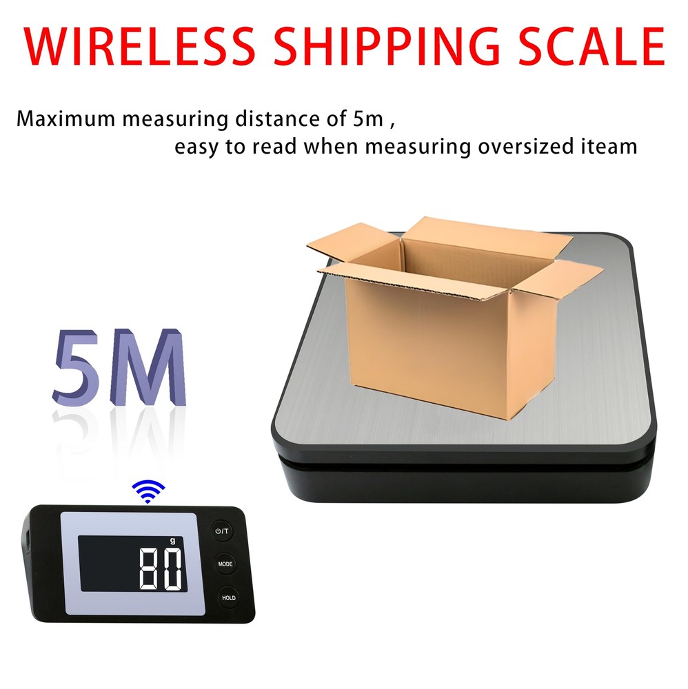 Shipping Scale 110 LB Digital Postage Scale Wireless LCD Display Postal Scale...