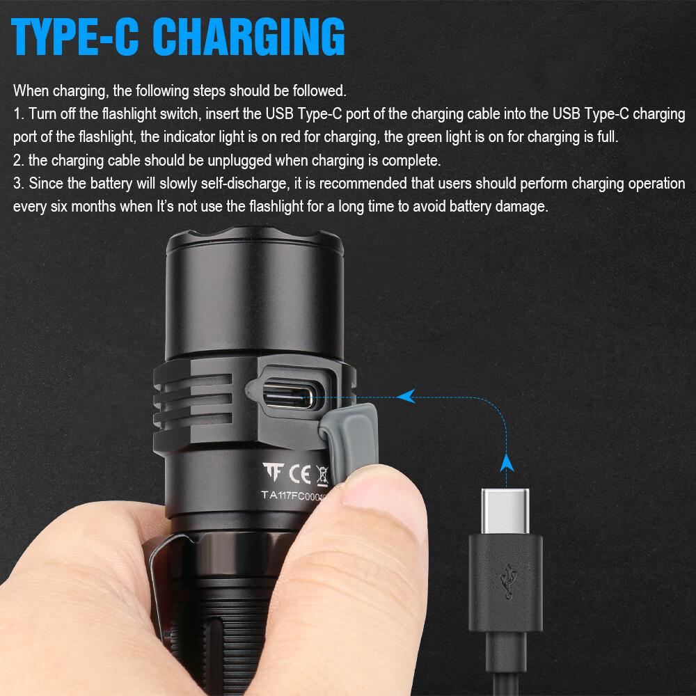 TrustFire 2600 Lumen Tactical LED Flashlight Rechargeable led Torch Waterproof